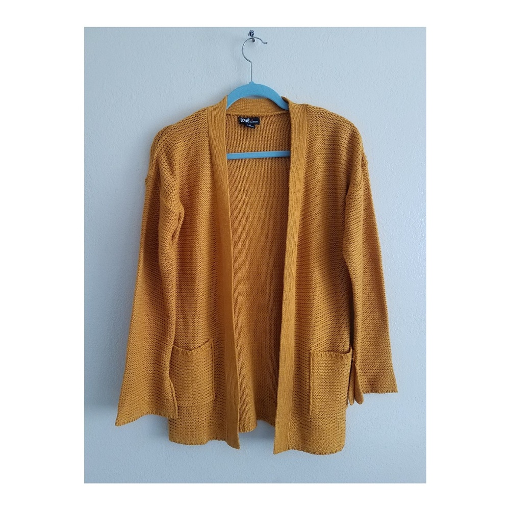 Love by Chesley orange knit cardigan